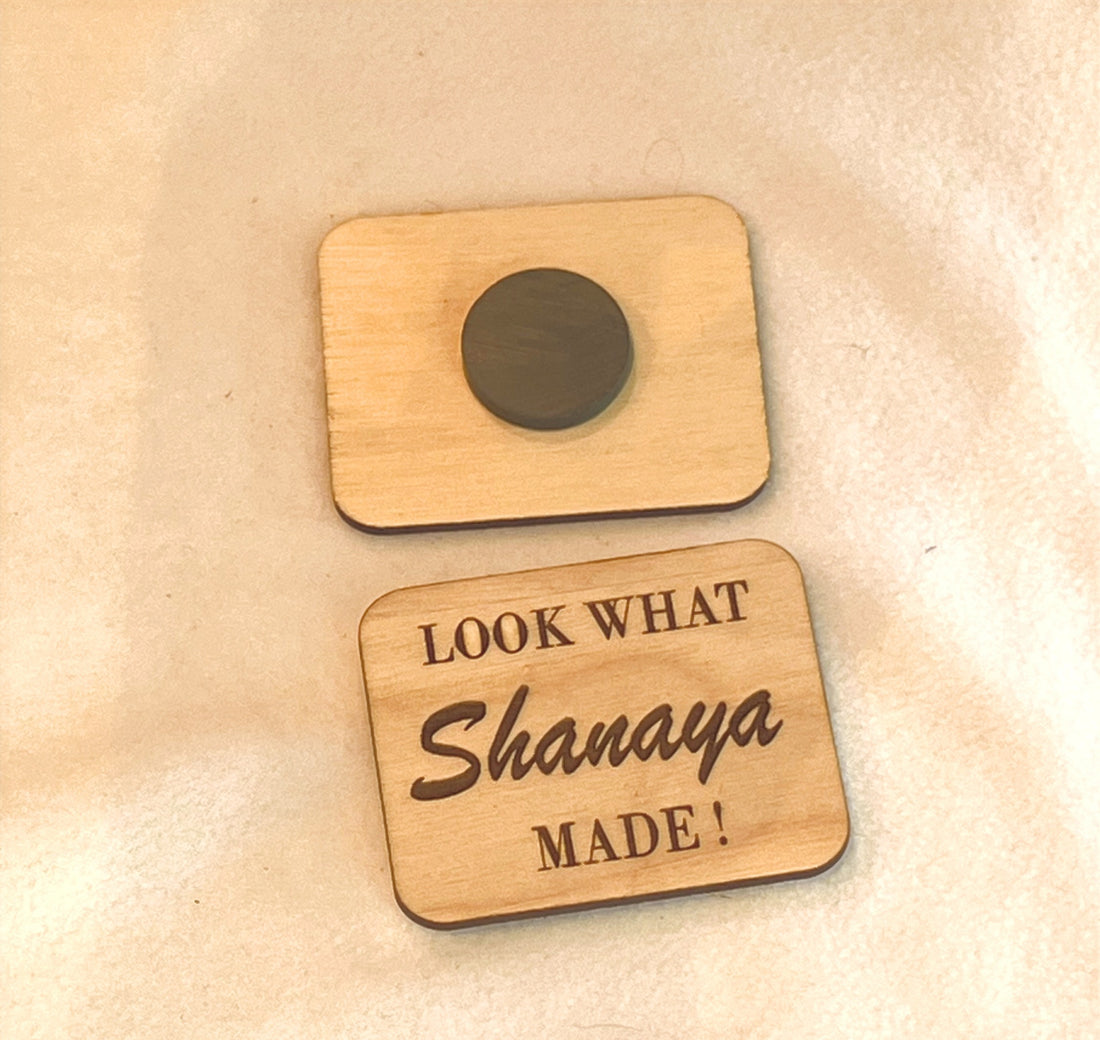 Personalized Child Magnet | Look What I Made Magnet | ArtworkDisplay| Set of Two image 0