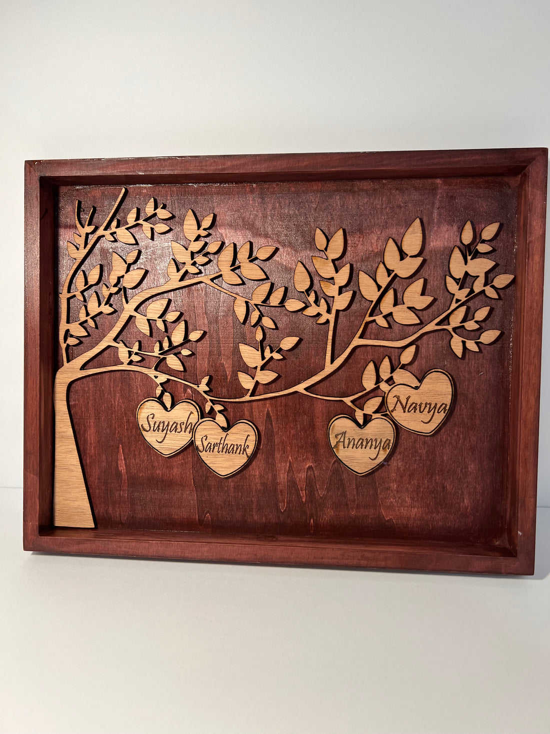 Personalized Family Tree Gift | Custom Family Tree Frame Sign | Family Tree Fram image 0