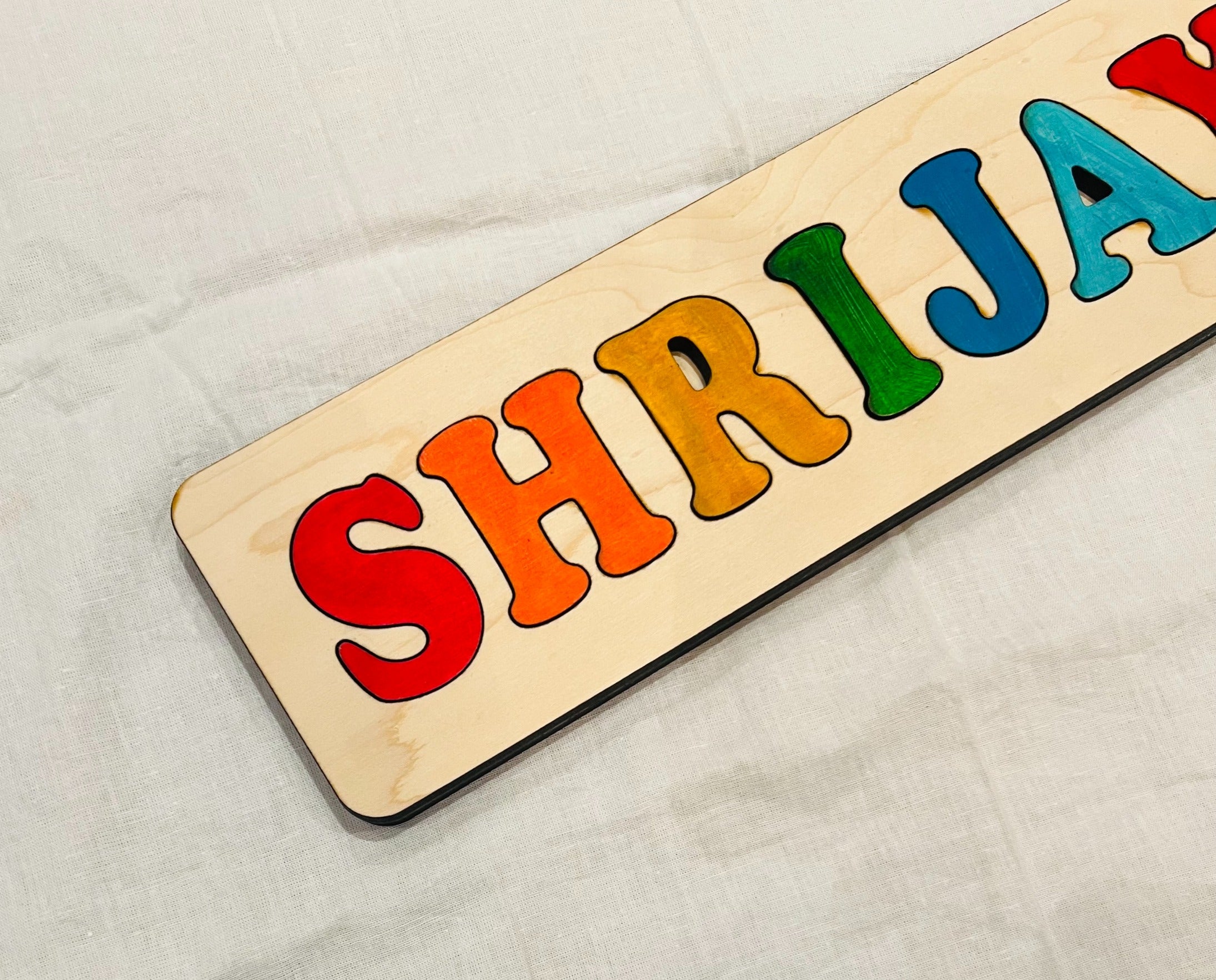 Wooden Name Puzzle, Gift for Kids, Name Puzzles for Toddlers, Montessori Baby To image 2