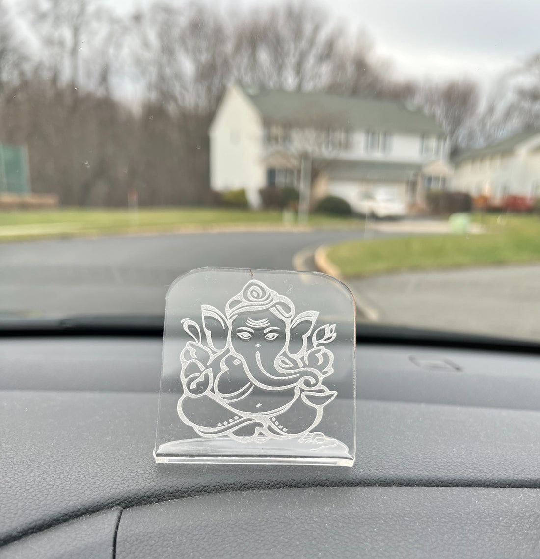Ganesha Car Stand, Om Rearview Accessories, Hindu car charm, Car accessories image 0