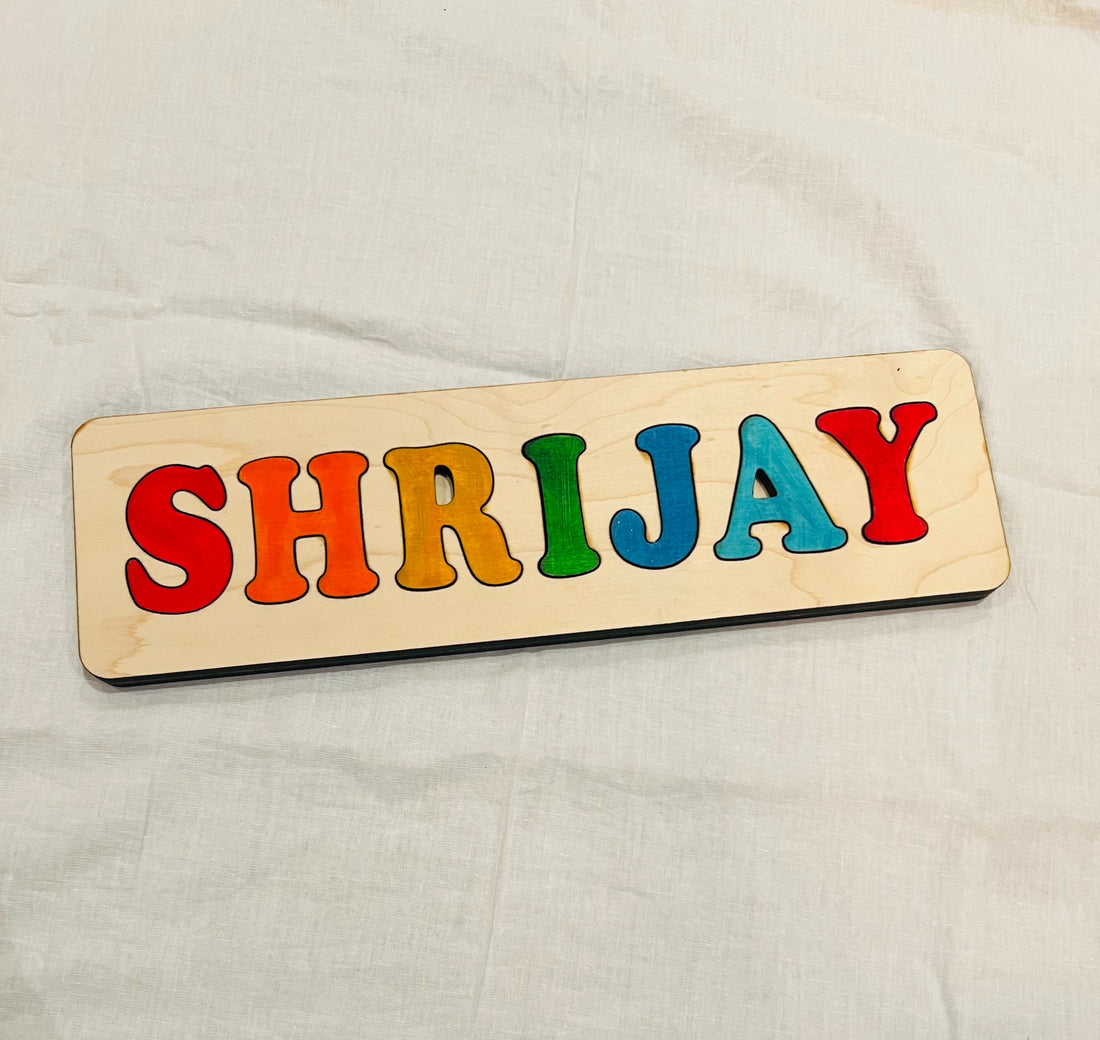 Wooden Name Puzzle, Gift for Kids, Name Puzzles for Toddlers, Montessori Baby To image 0