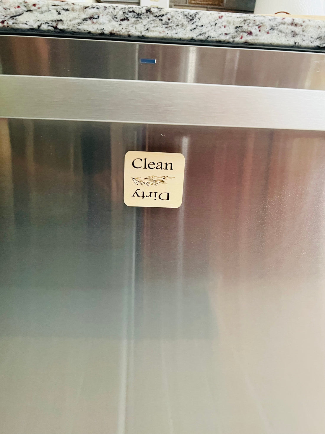 Dishwasher Clean/Dirty Magnet | Engraved Wooden Dishwasher Magnet | Clean/Dirty image 0