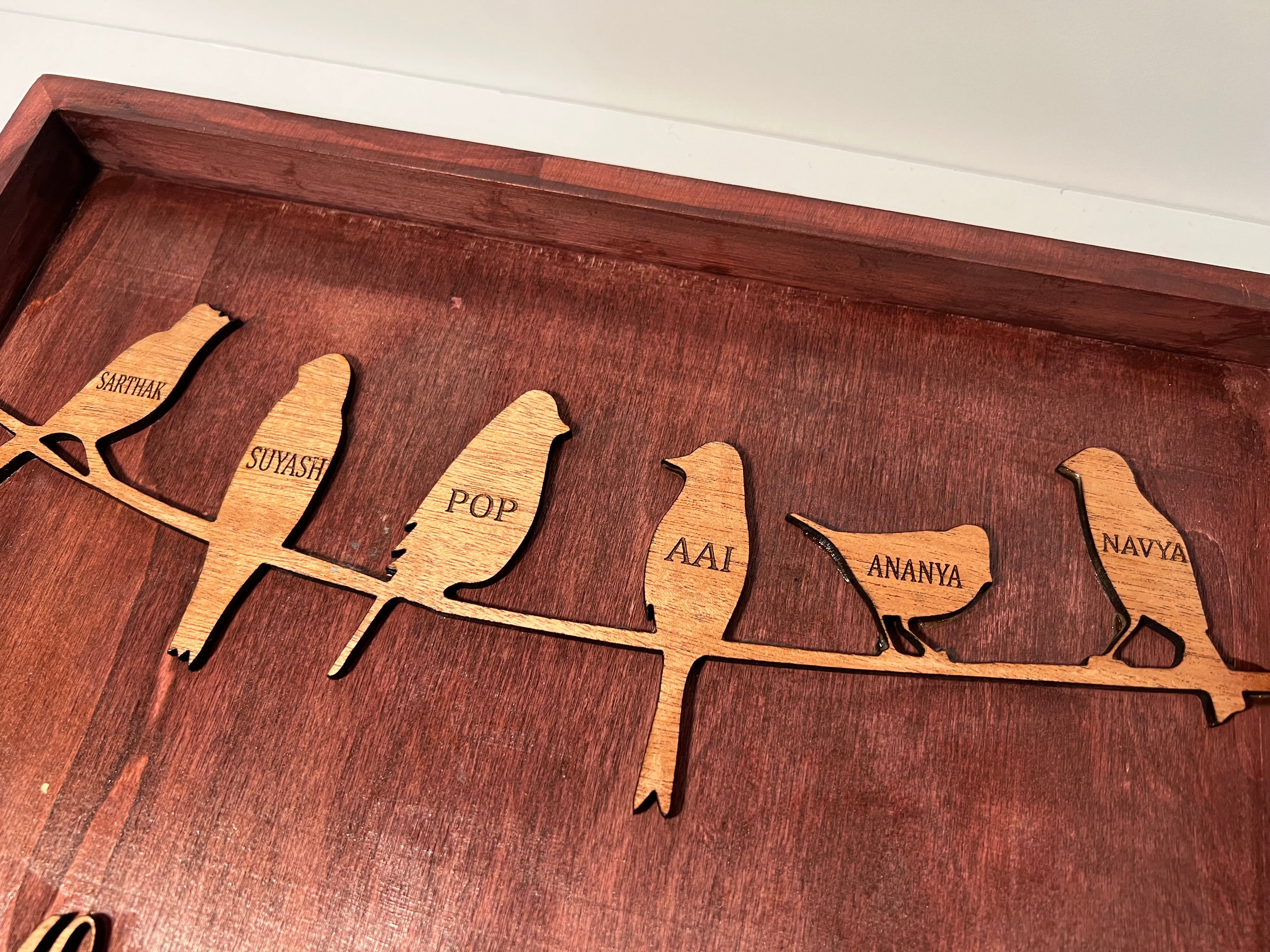 Personalized Family bird Gift | Custom Family Bird Frame Sign image 2