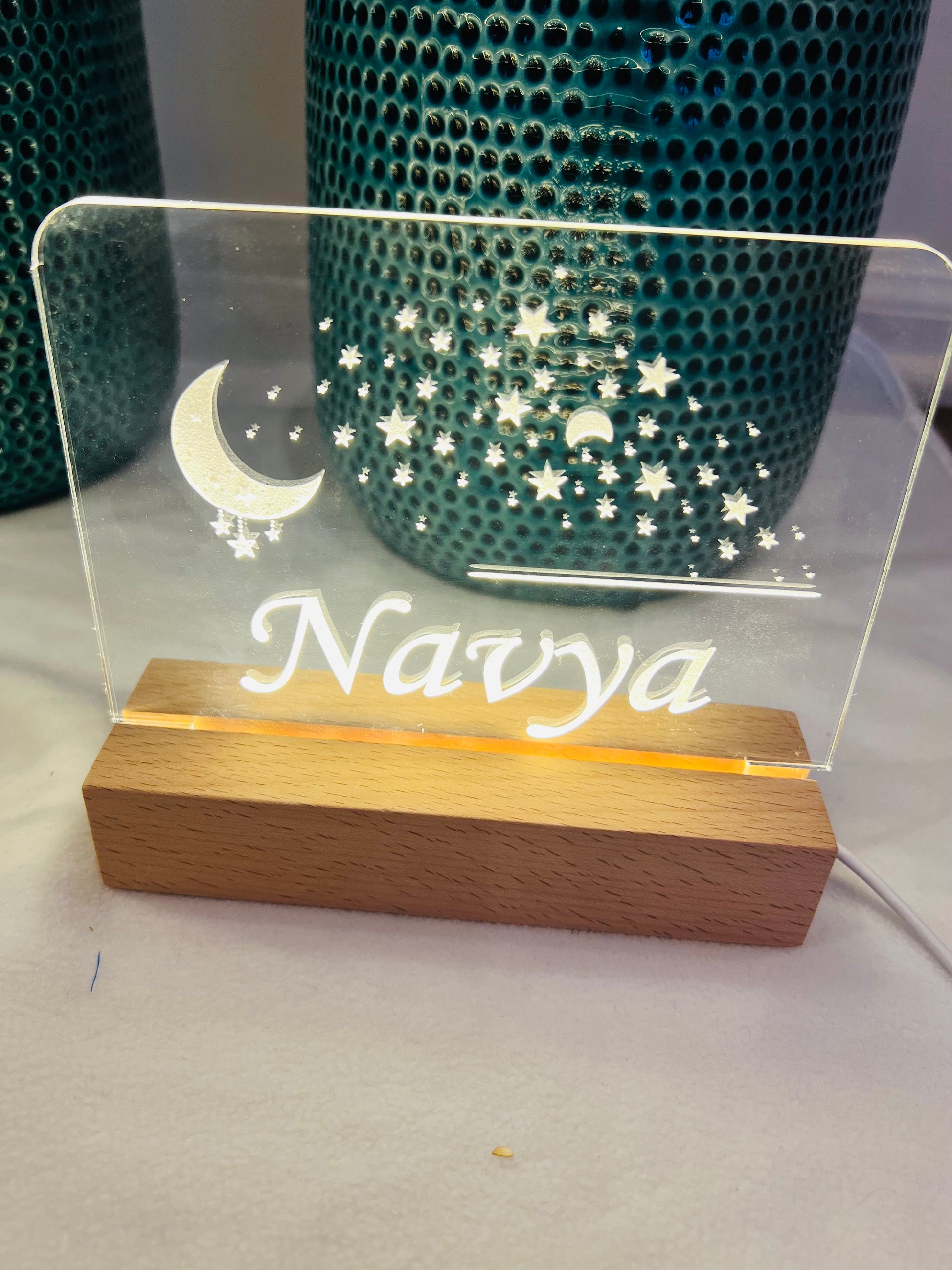 Personalized Night Light for Kids, Nursery Room Night Light with Name, Desk Lamp image 4