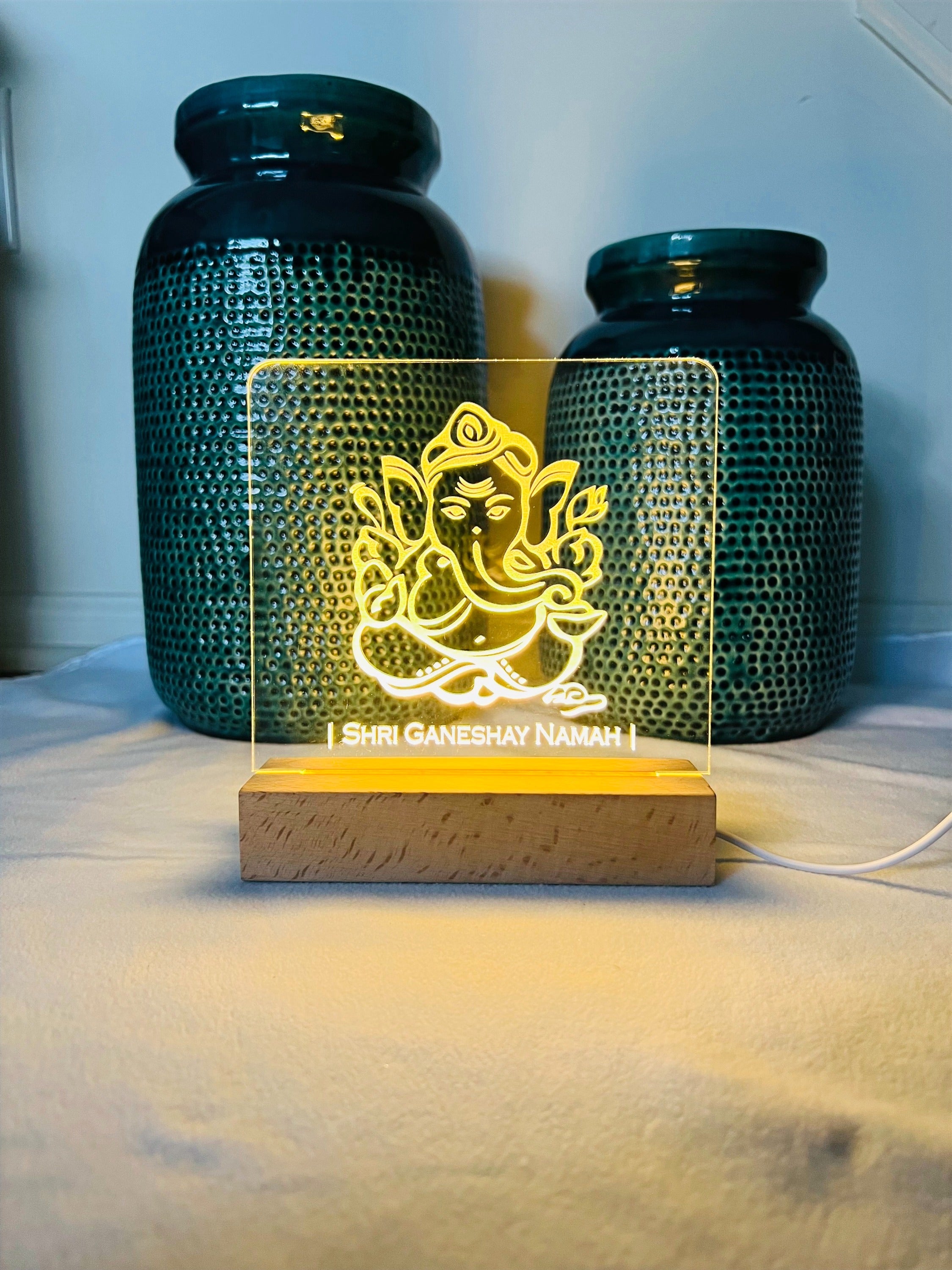 Ganesha lamp | OM | Indian cultural gifts | Hindu | Acrylic Light | Housewarming image 0