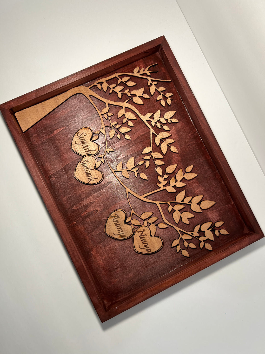 Personalized Family Tree Gift | Custom Family Tree Frame Sign | Family Tree Fram image 0