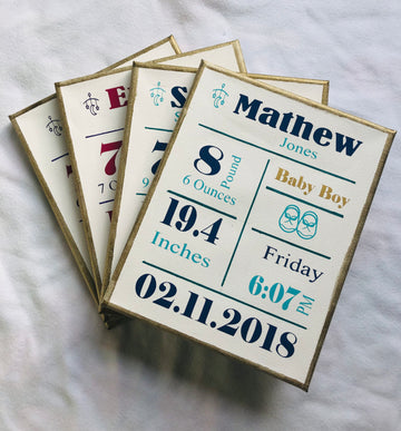 Keepsake Birth Stats Canvas image 0