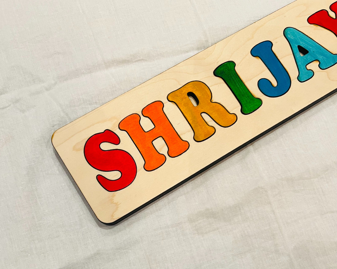 Wooden Name Puzzle, Gift for Kids, Name Puzzles for Toddlers, Montessori Baby To image 0
