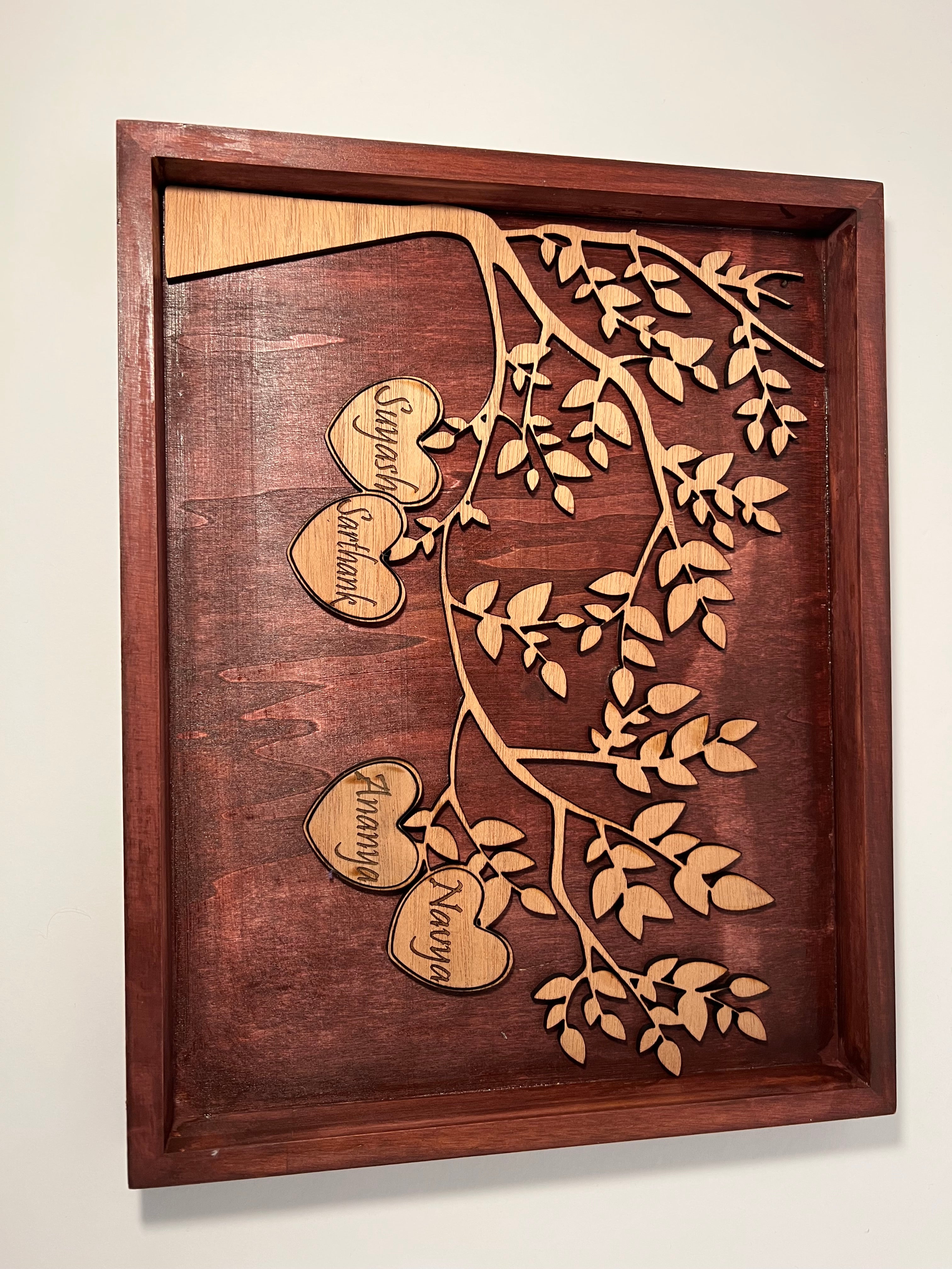 Personalized Family Tree Gift | Custom Family Tree Frame Sign | Family Tree Fram image 3