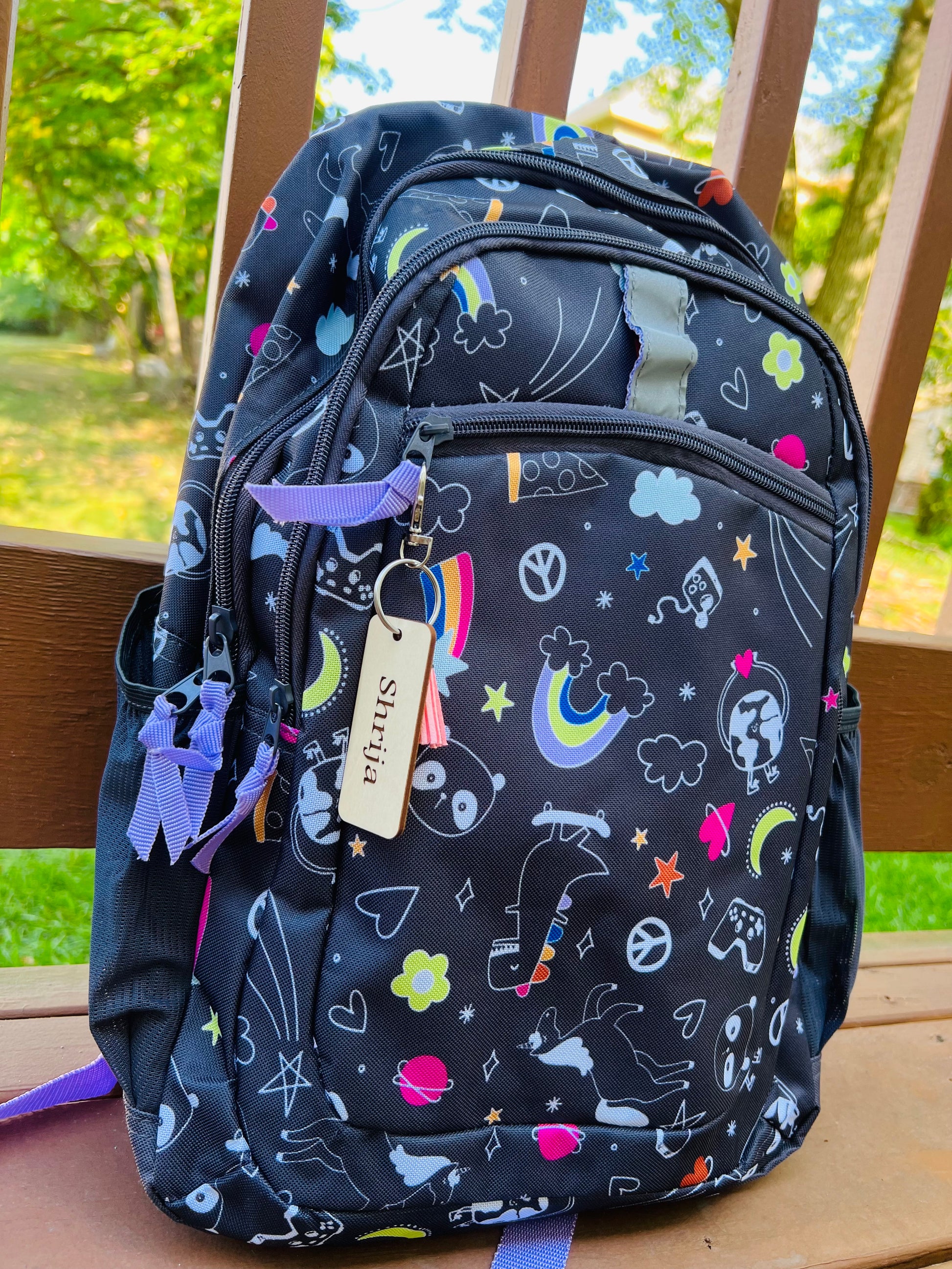 Backpack keychain | Acrylic keychain | backpack name tag | bagtag | personalized image 4