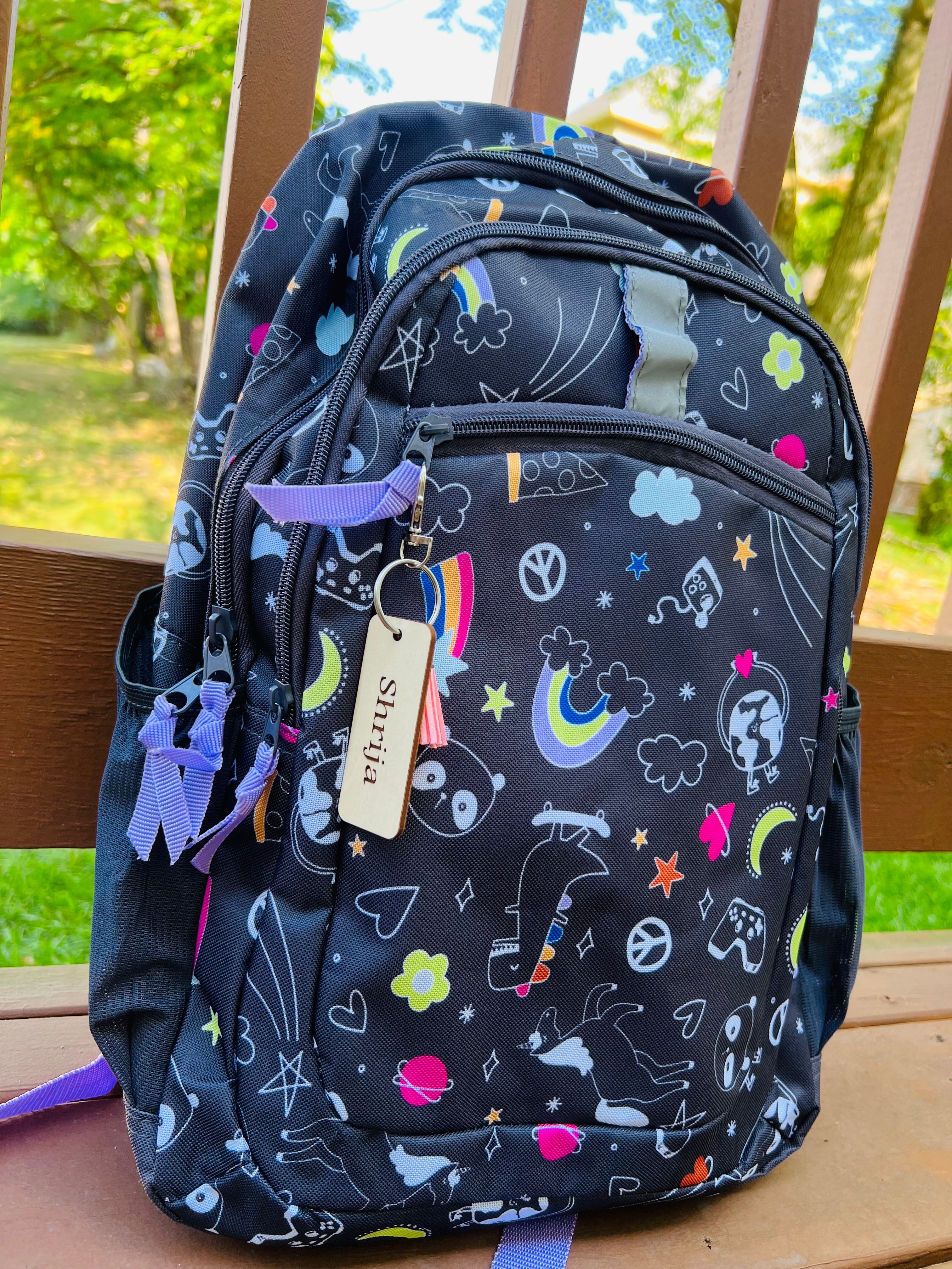 Backpack keychain | Acrylic keychain | backpack name tag | bagtag | personalized image 4