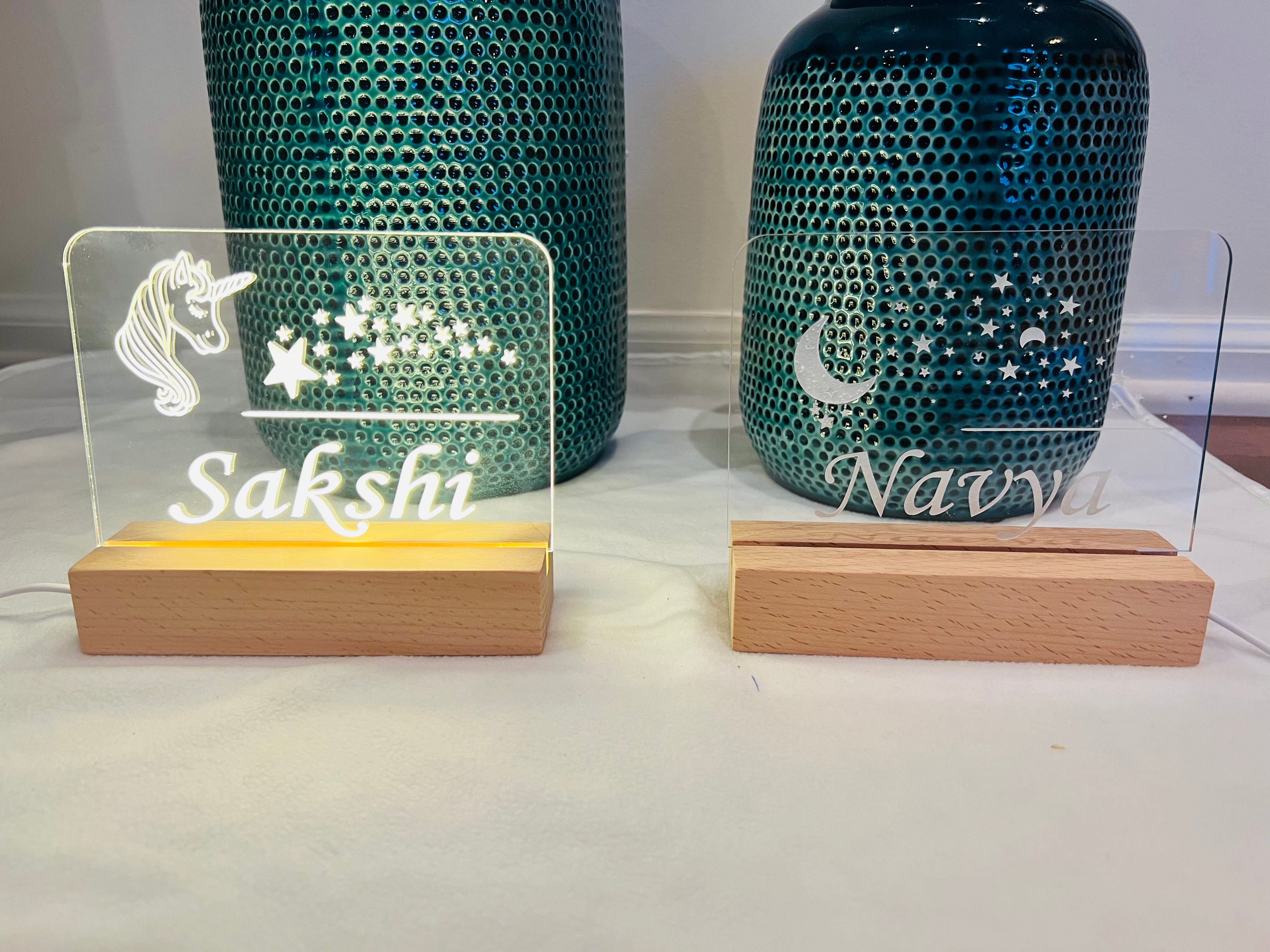 Personalized Night Light for Kids, Nursery Room Night Light with Name, Desk Lamp image 3