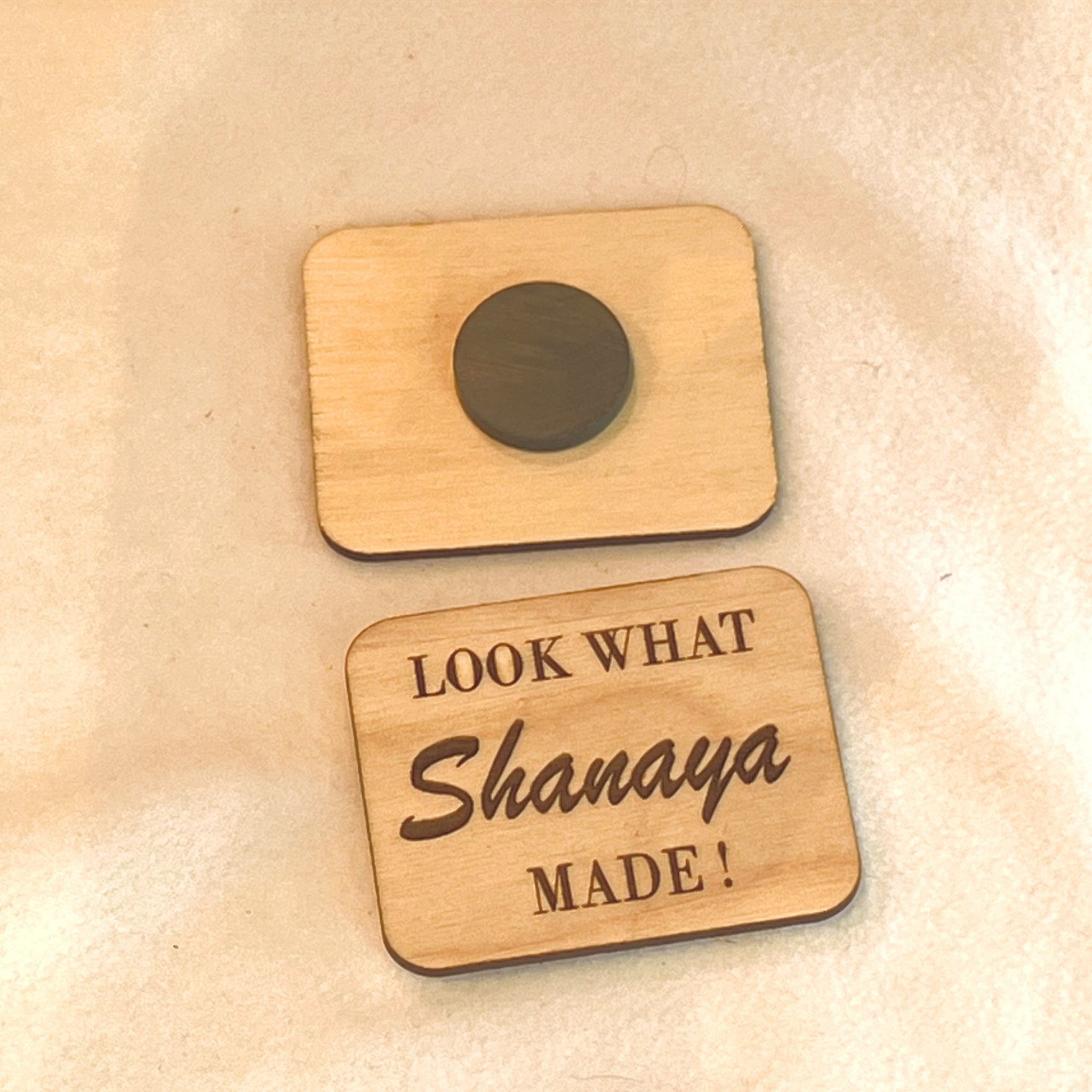 Personalized Child Magnet | Look What I Made Magnet | ArtworkDisplay| Set of Two image 0