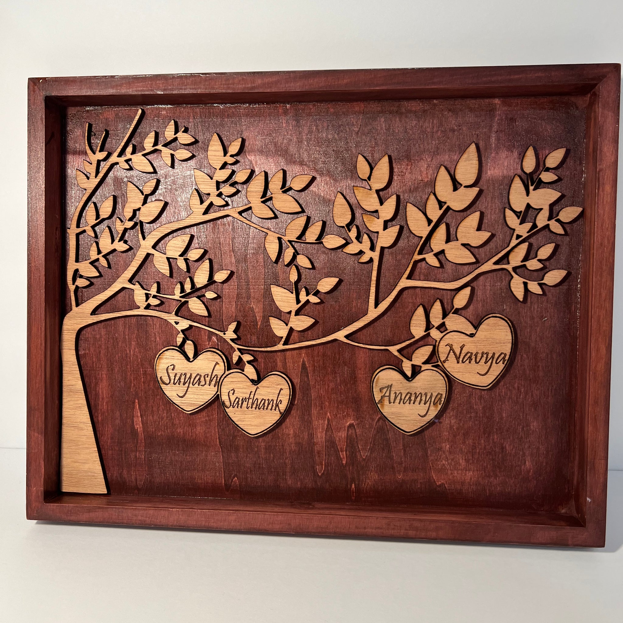Personalized Family Tree Gift | Custom Family Tree Frame Sign | Family Tree Fram image 0