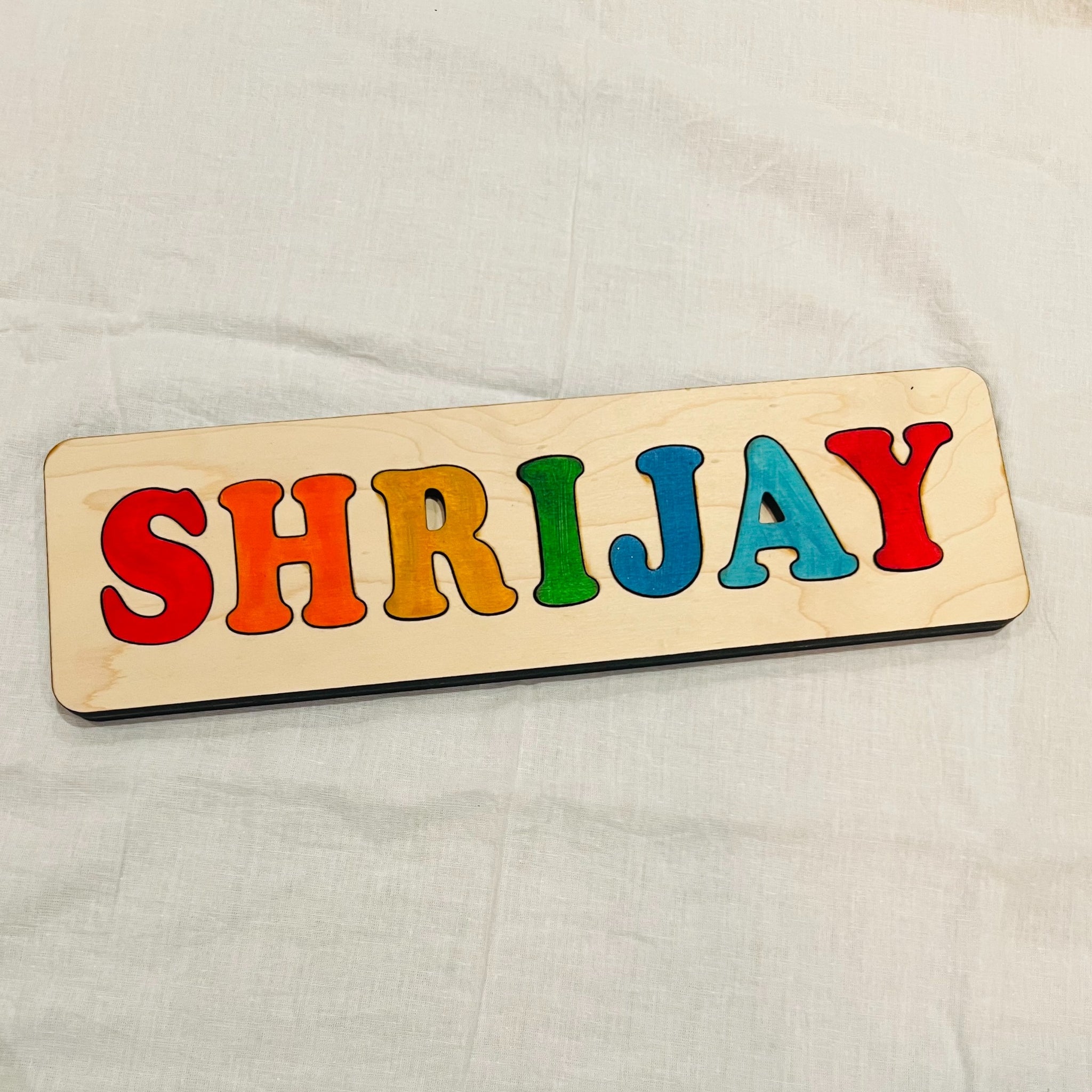 Wooden Name Puzzle, Gift for Kids, Name Puzzles for Toddlers, Montessori Baby To image 0