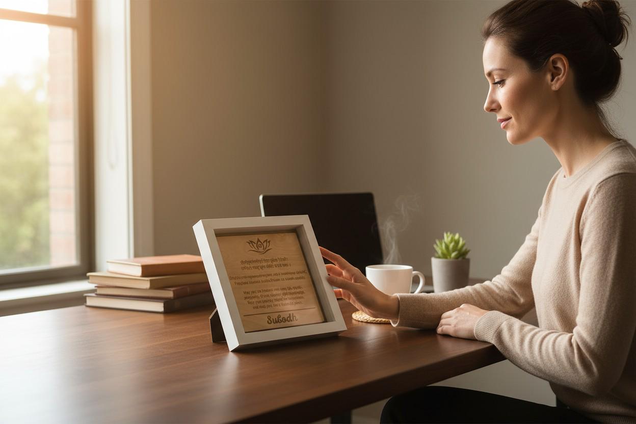 Long Live Mantra Frame | Sanskrit Birthday Blessing Gift
