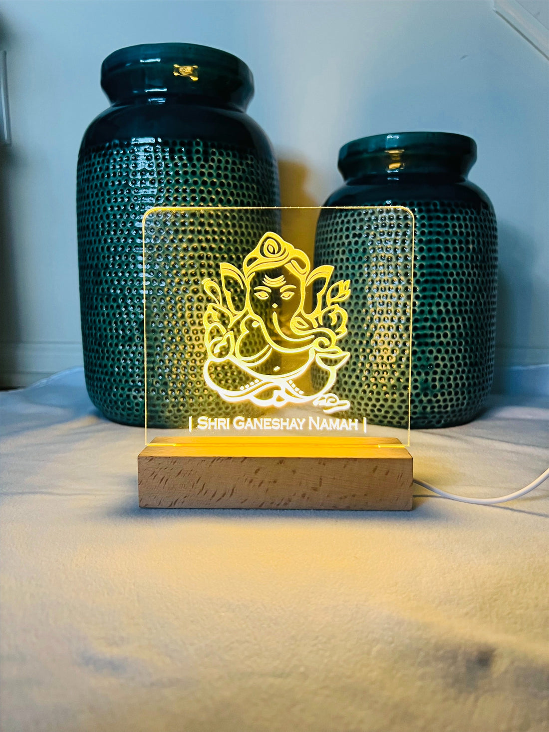 Ganesha lamp | OM | Indian cultural gifts | Hindu | Acrylic Light | Housewarming image 0